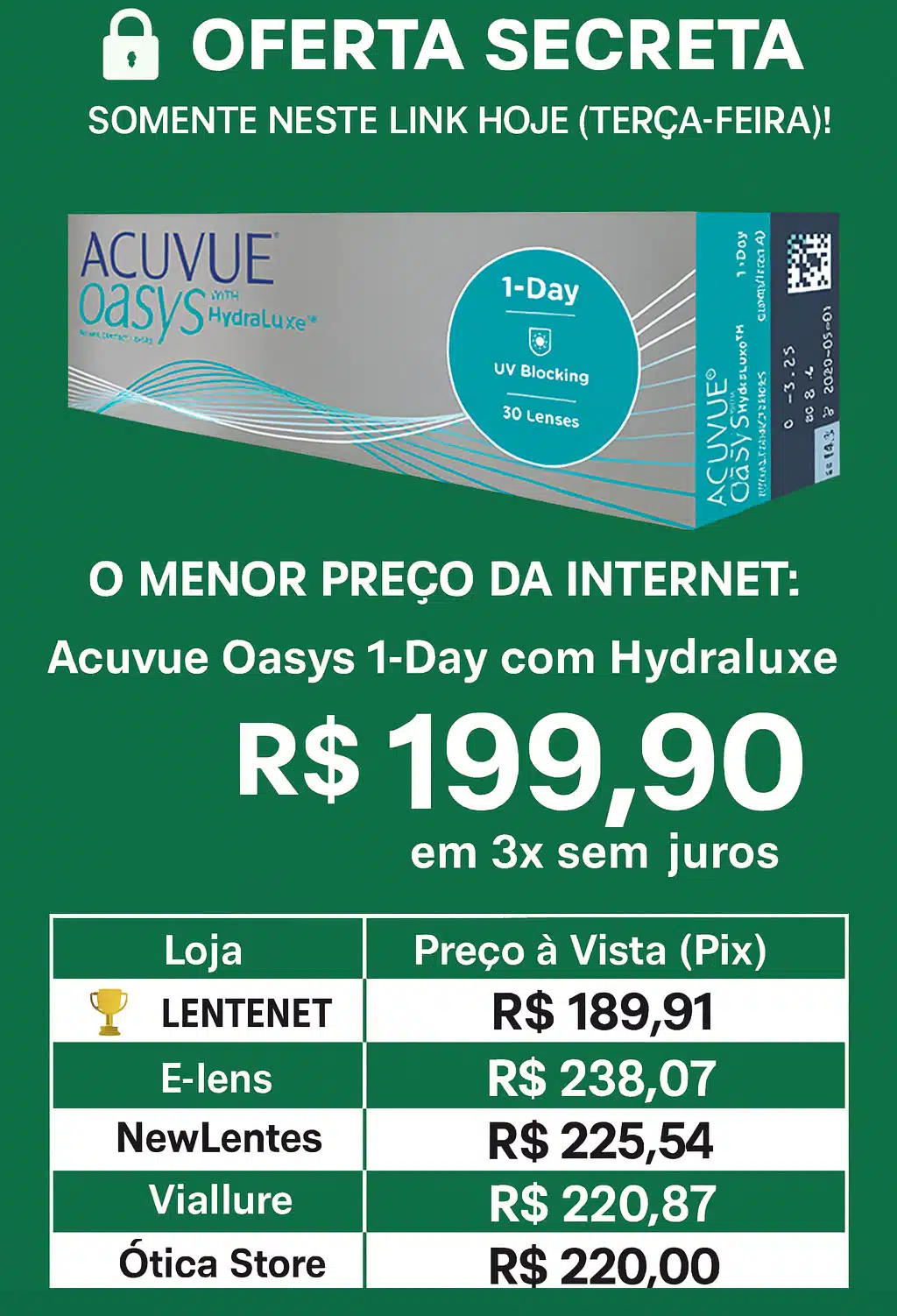 Promo Acuvue Oasys 1-Day Com Hydraluxe 3 Acuvue_Oasys_1-Day_promo
