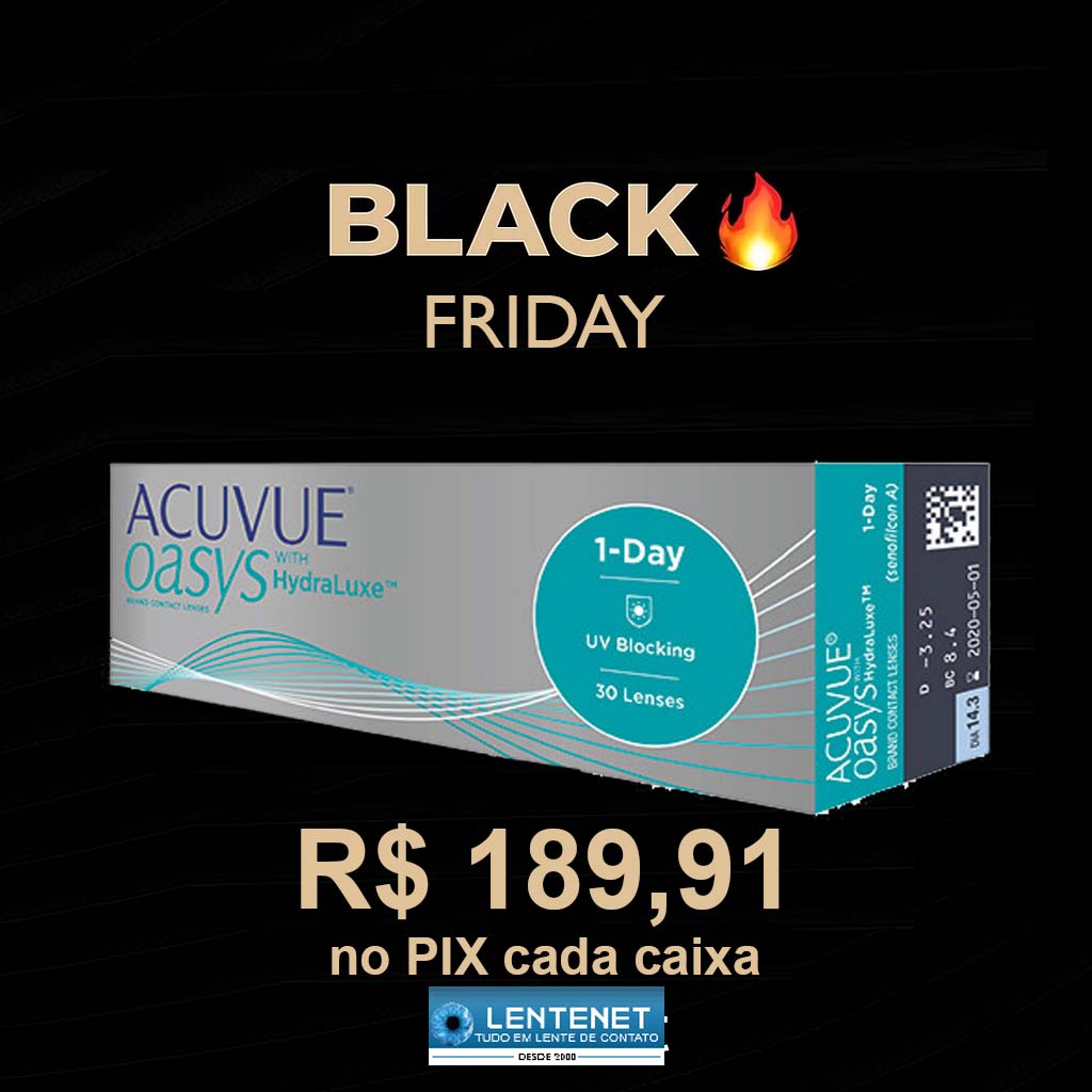 Promoção Acuvue Oasys 1-Day Com Hydraluxe 1 Oasys 1 Day Black Friday