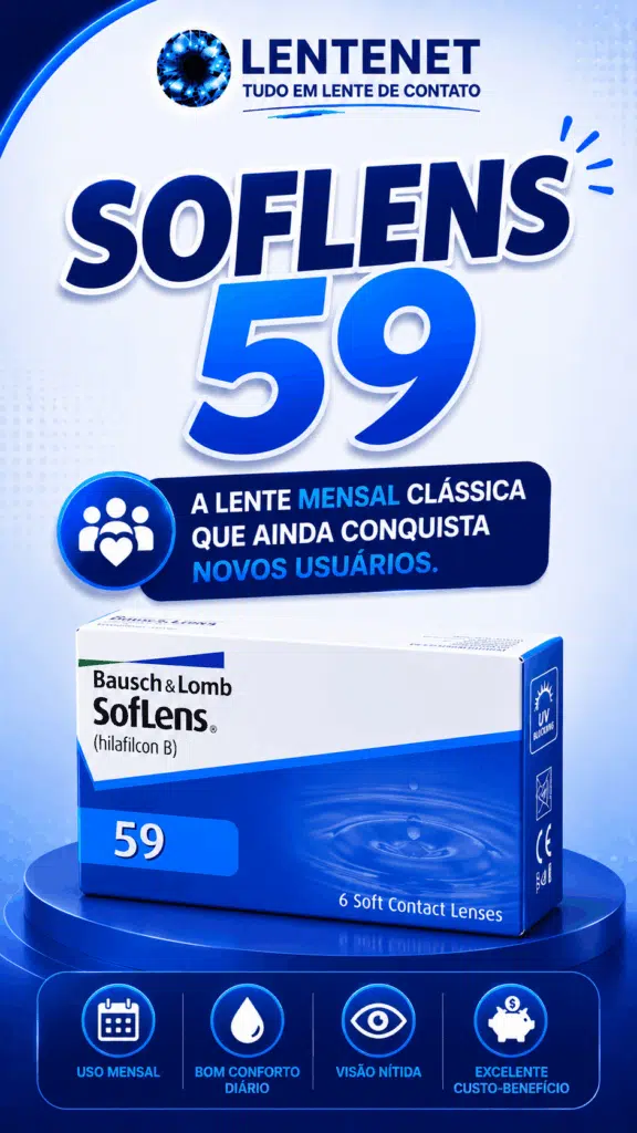 Soflens 59: a lente mensal clássica que ainda conquista novos usuários 1 Soflens 59: a lente mensal clássica que ainda conquista novos usuários