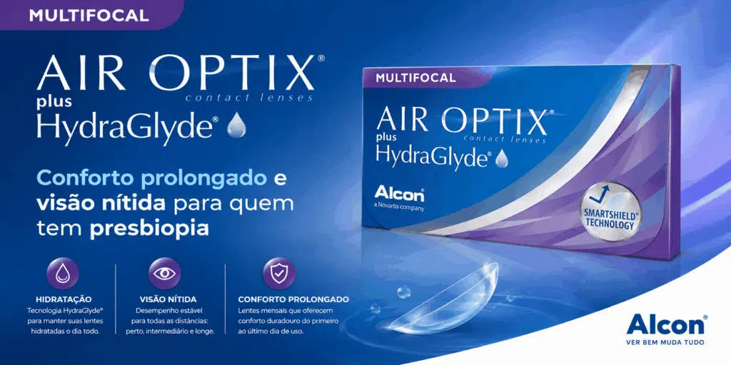 Air Optix® plus HydraGlyde® Multifocal: conforto prolongado e visão nítida para quem tem presbiopia 1 Air Optix Plus Hydraglyde Multifocal b1