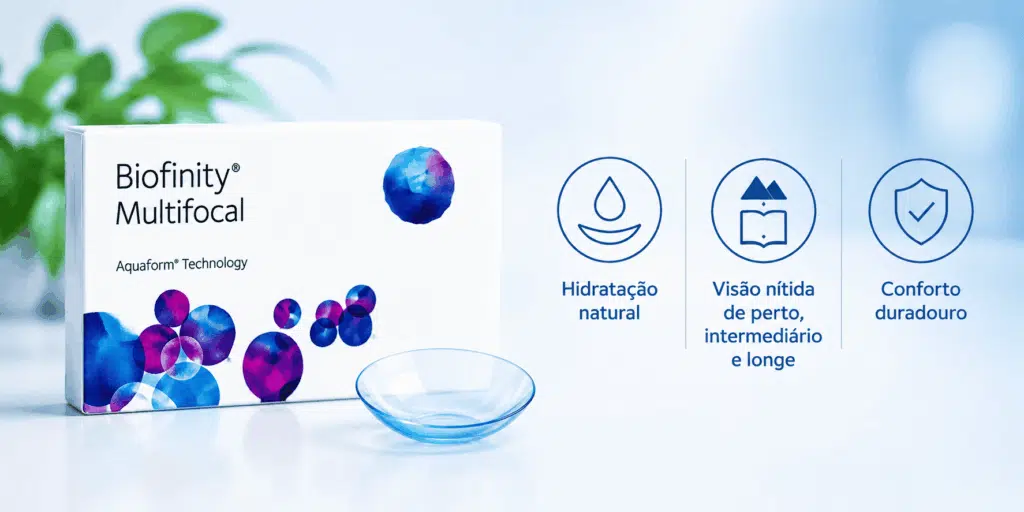 Biofinity® Multifocal: conforto, visão em todas as distâncias e tecnologia Aquaform® 2 Biofinity Multifocal